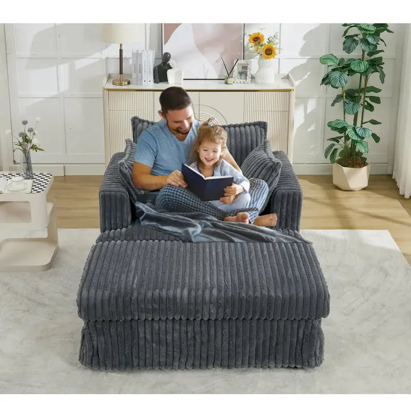 47.8  Chaise longue rembourrée surdimensionnée avec oreillers