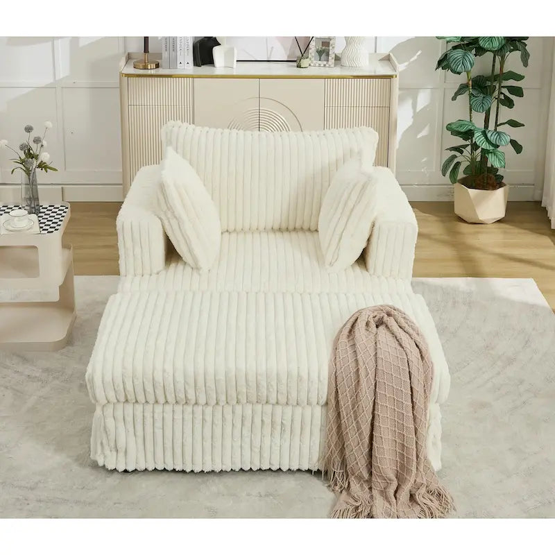 47.8  Chaise longue rembourrée surdimensionnée avec oreillers