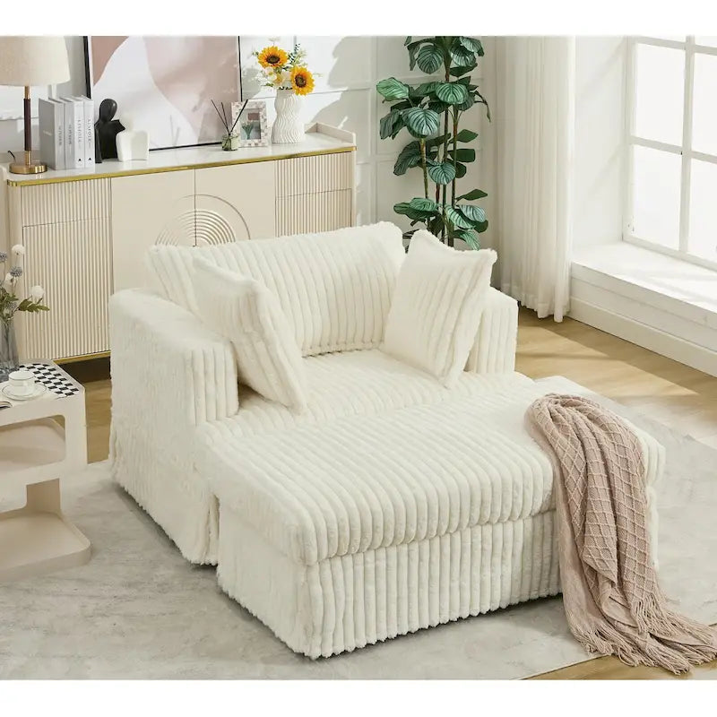 47.8  Chaise longue rembourrée surdimensionnée avec oreillers
