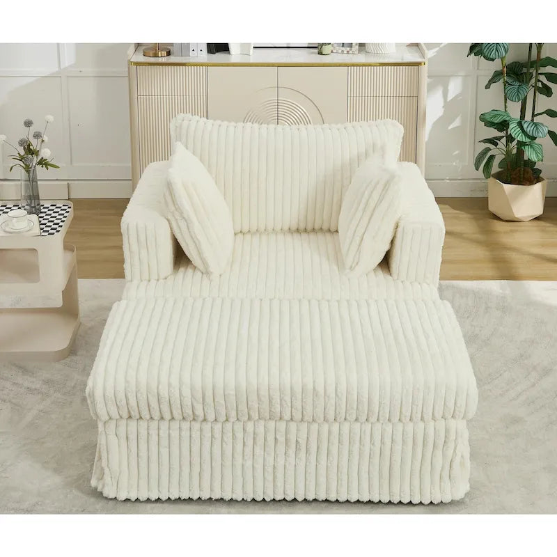 47.8  Chaise longue rembourrée surdimensionnée avec oreillers