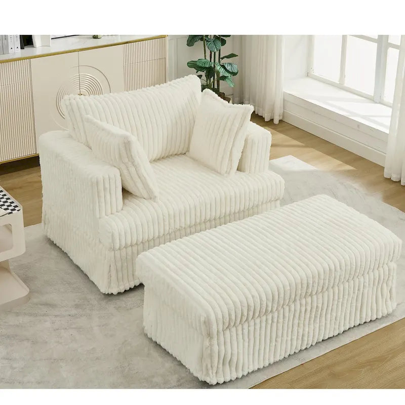 47.8  Chaise longue rembourrée surdimensionnée avec oreillers