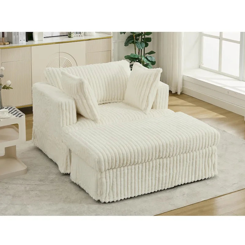47.8  Chaise longue rembourrée surdimensionnée avec oreillers