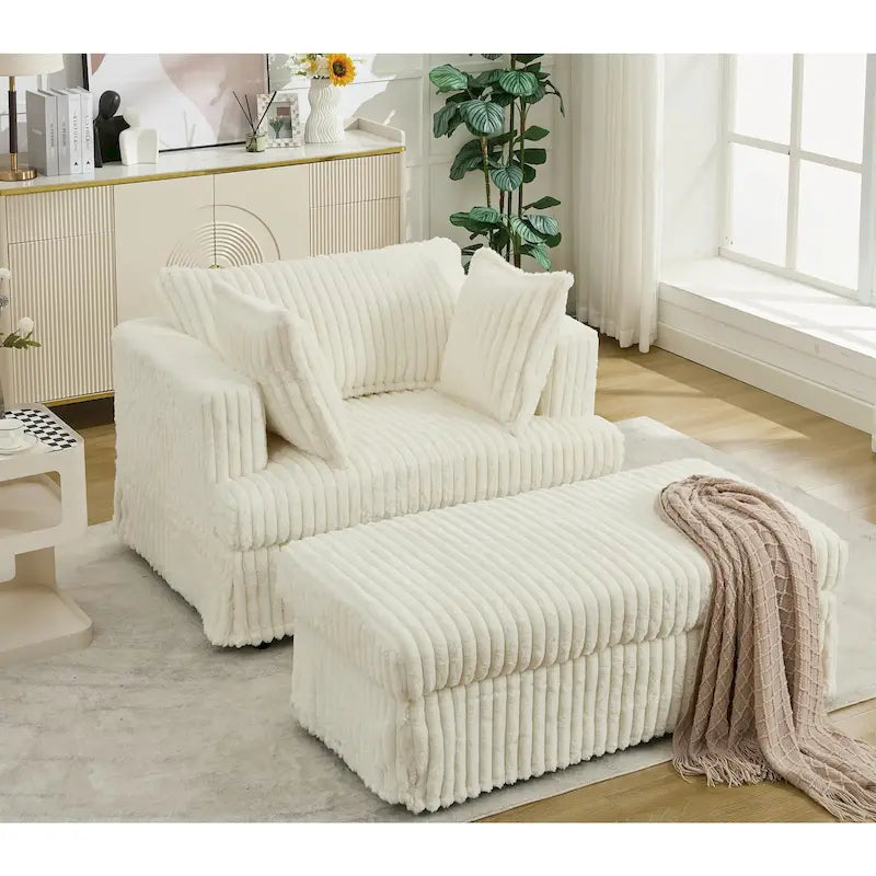 47.8  Chaise longue rembourrée surdimensionnée avec oreillers