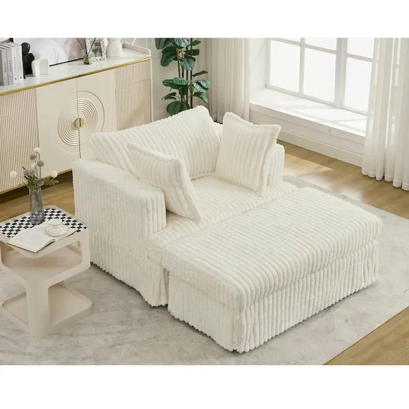 47.8  Chaise longue rembourrée surdimensionnée avec oreillers