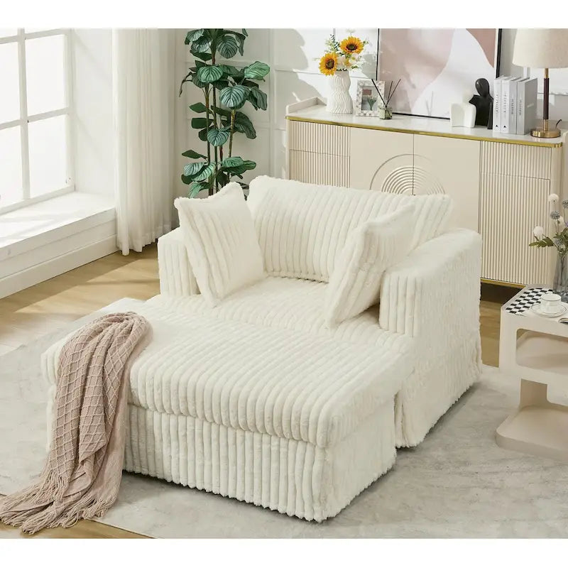47.8  Chaise longue rembourrée surdimensionnée avec oreillers