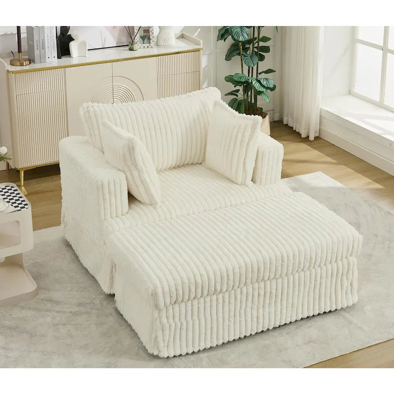 47.8  Chaise longue rembourrée surdimensionnée avec oreillers