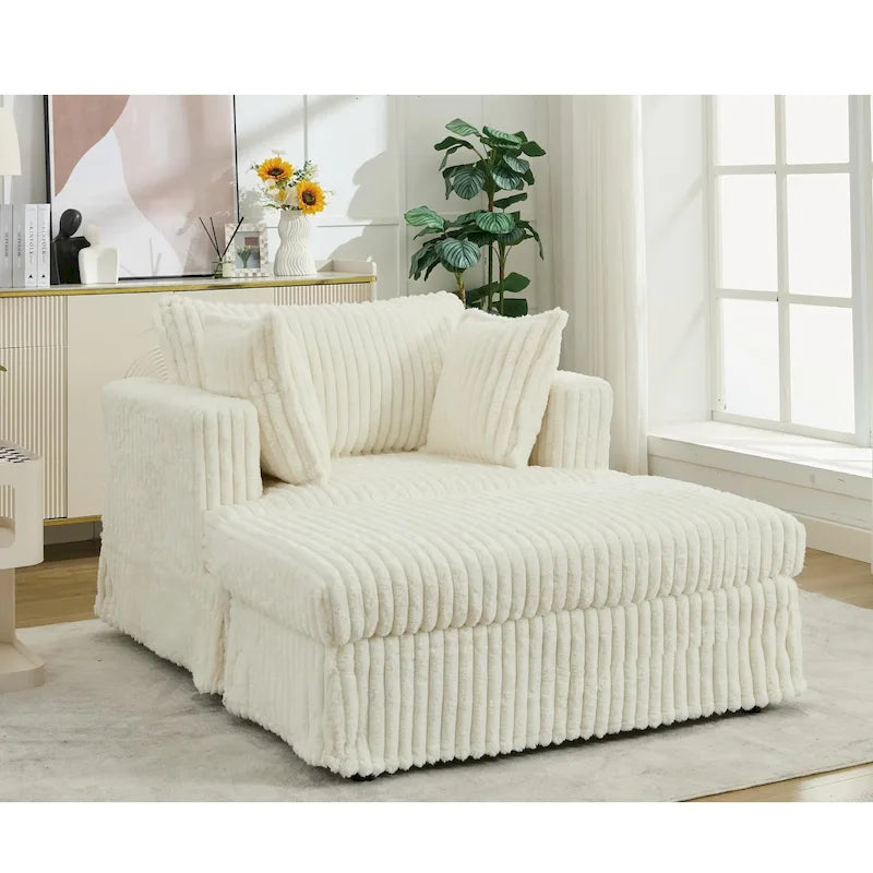 47.8  Chaise longue rembourrée surdimensionnée avec oreillers