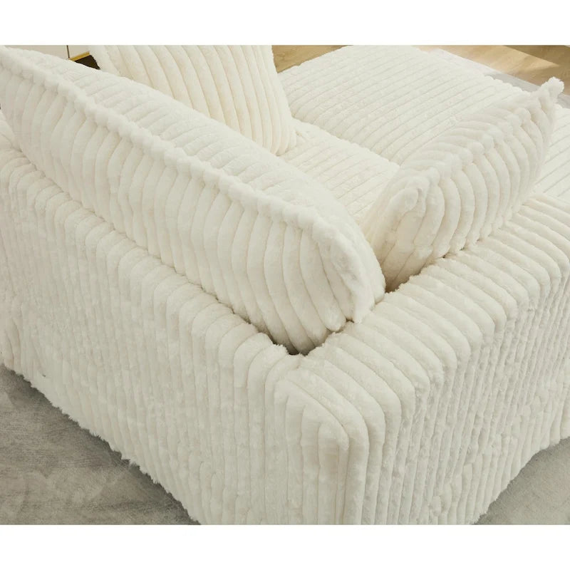 47.8  Chaise longue rembourrée surdimensionnée avec oreillers