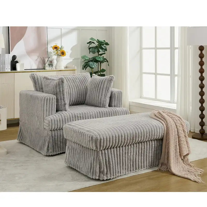 47.8  Chaise longue rembourrée surdimensionnée avec oreillers