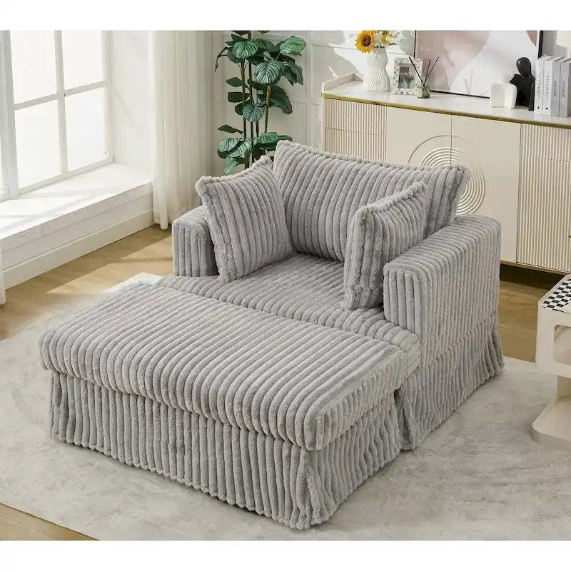 47.8  Chaise longue rembourrée surdimensionnée avec oreillers