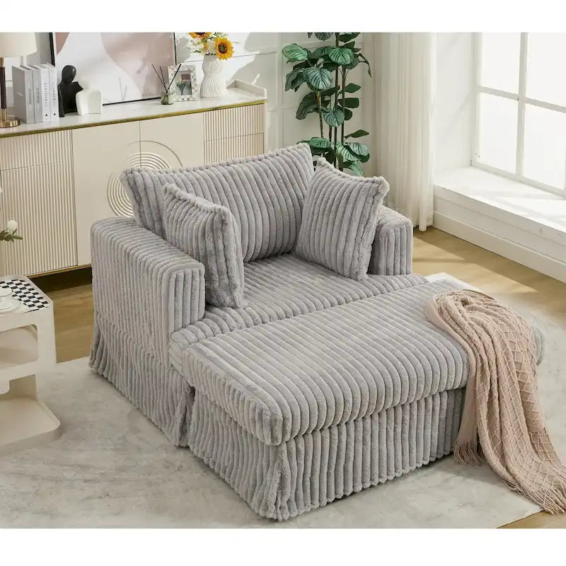 47.8  Chaise longue rembourrée surdimensionnée avec oreillers