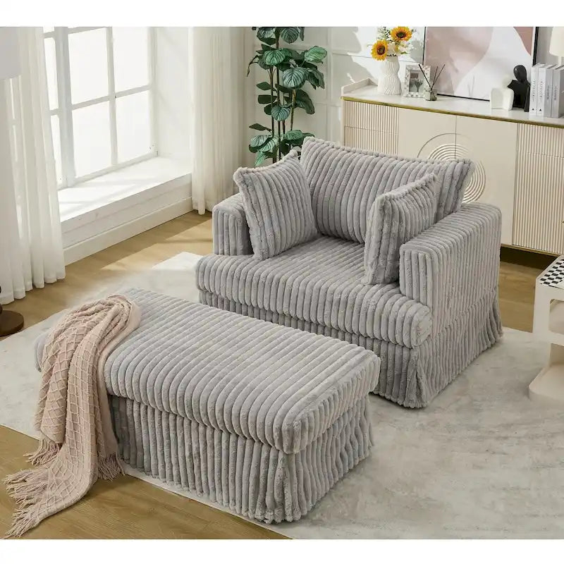 47.8  Chaise longue rembourrée surdimensionnée avec oreillers