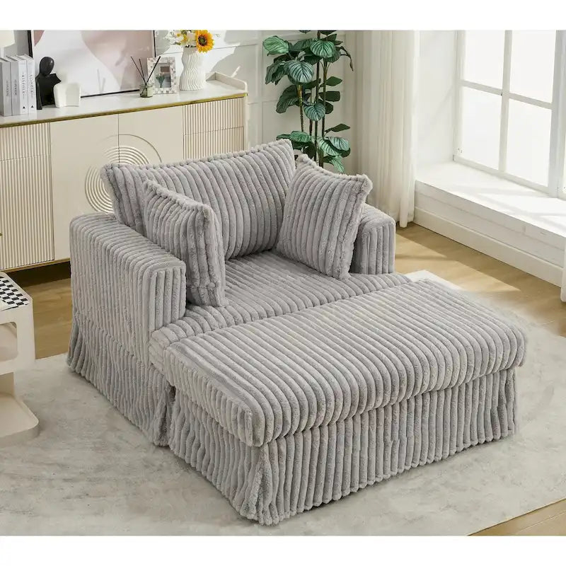 47.8  Chaise longue rembourrée surdimensionnée avec oreillers