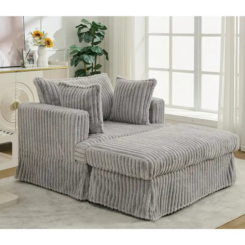 47.8  Chaise longue rembourrée surdimensionnée avec oreillers