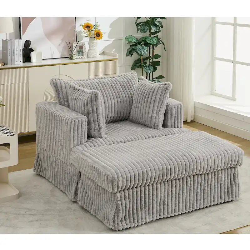 47.8  Chaise longue rembourrée surdimensionnée avec oreillers