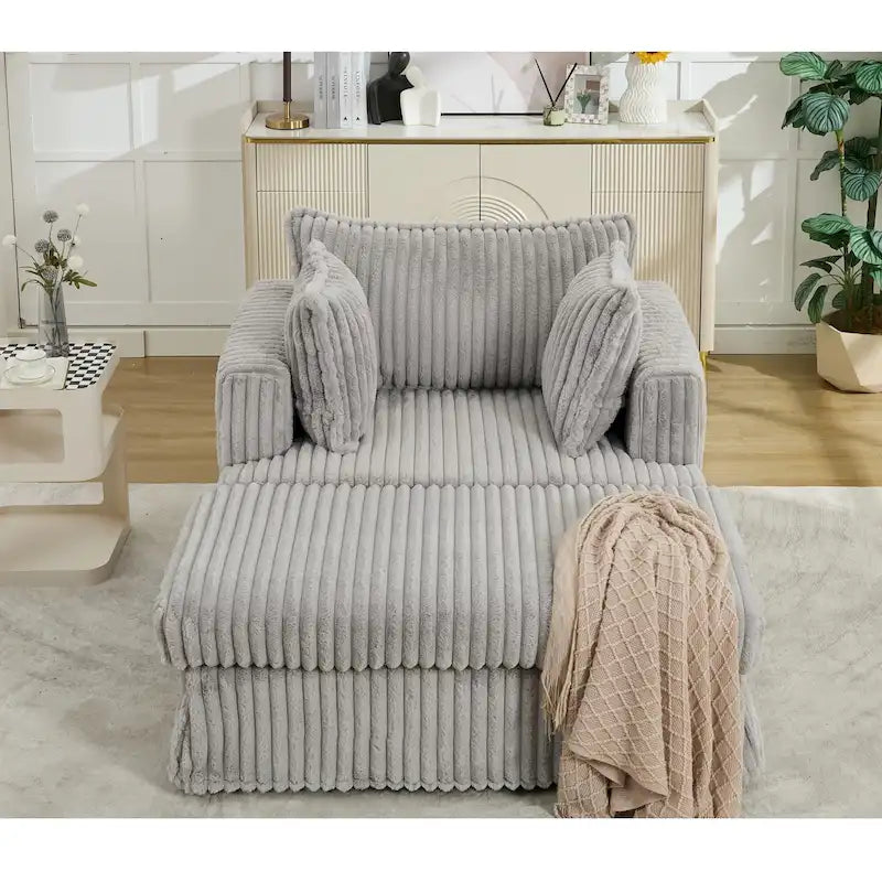 47.8  Chaise longue rembourrée surdimensionnée avec oreillers