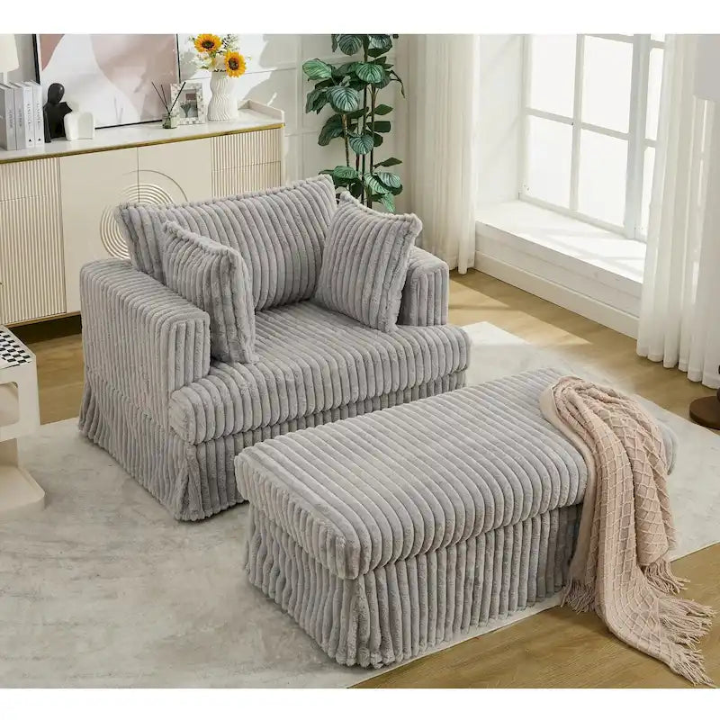 47.8  Chaise longue rembourrée surdimensionnée avec oreillers