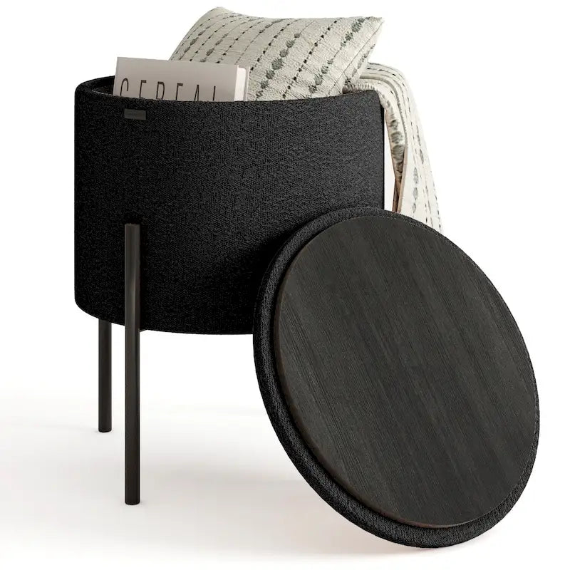 Repose-pieds de rangement rond