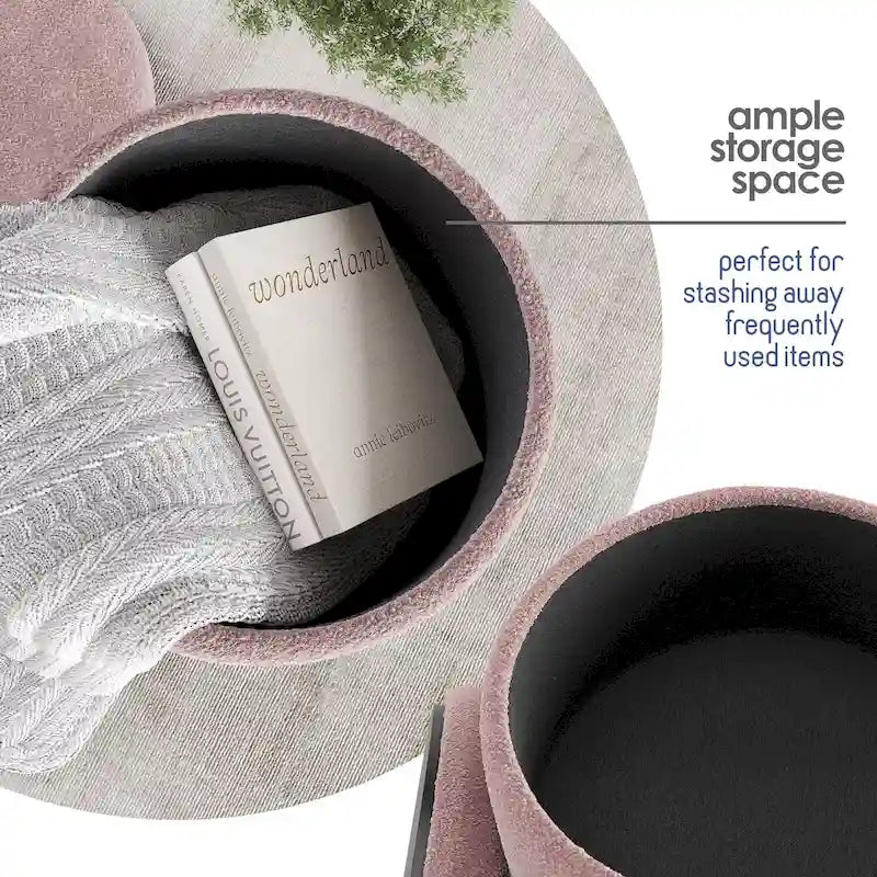Repose-pieds de rangement rond