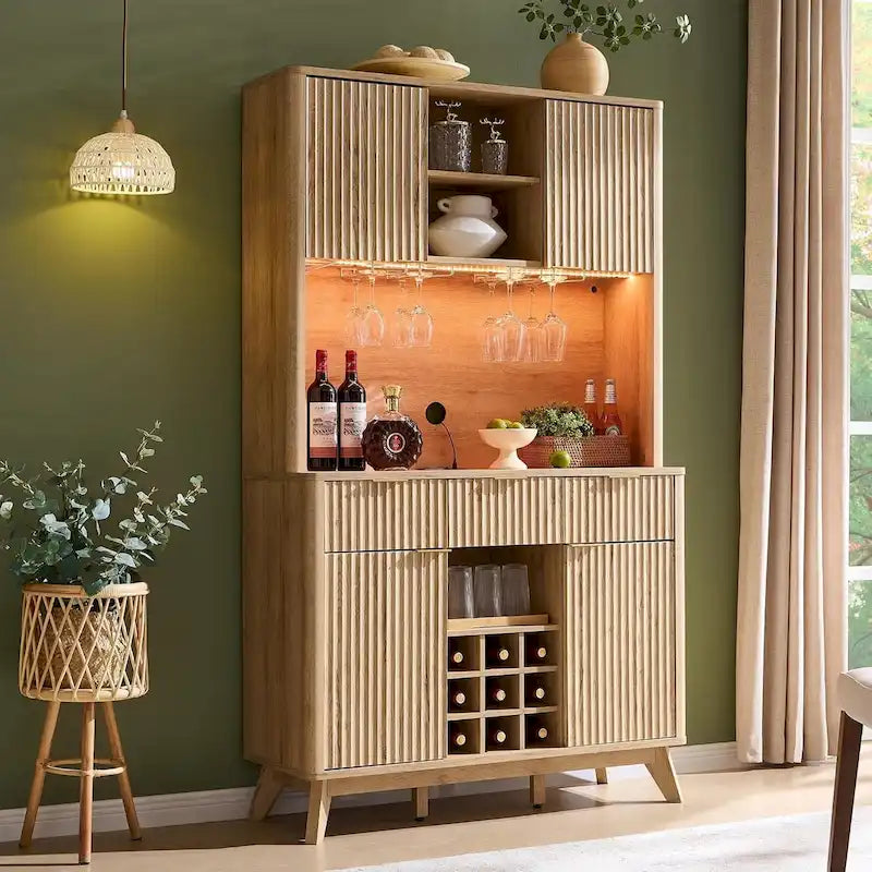 Comptoir de bar à café moderne en bois