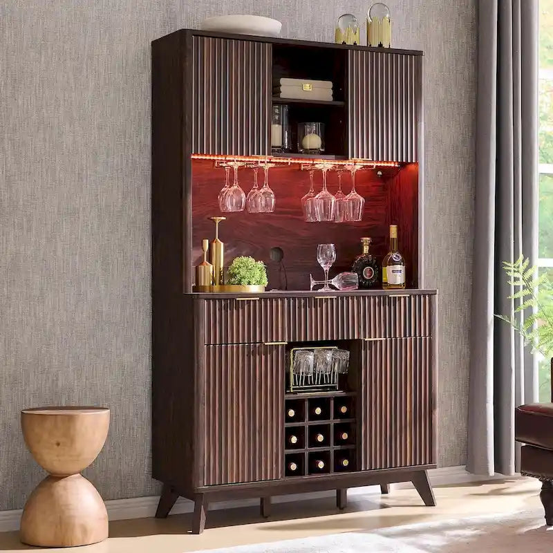 Comptoir de bar à café moderne en bois