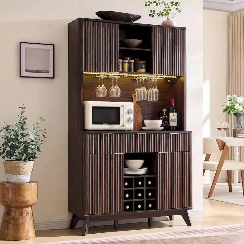 Comptoir de bar à café moderne en bois