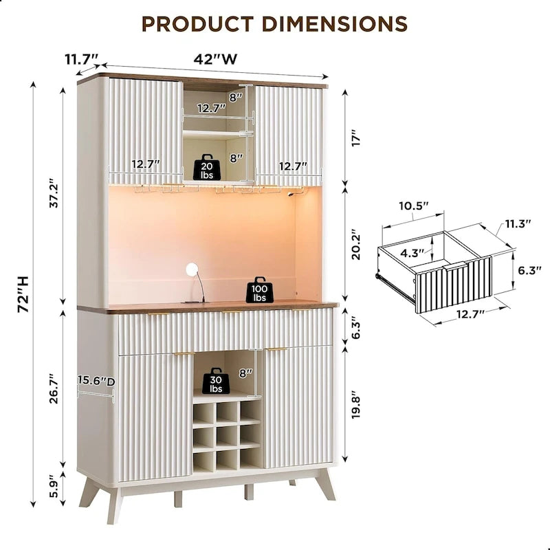 Comptoir de bar à café moderne en bois