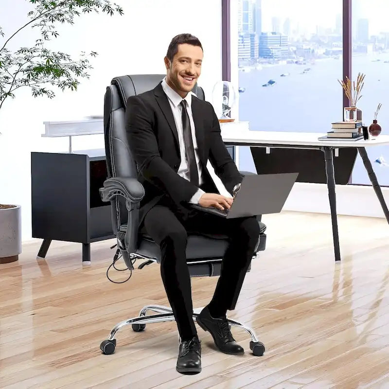 Fauteuil de bureau de direction ergonomique et chauffant