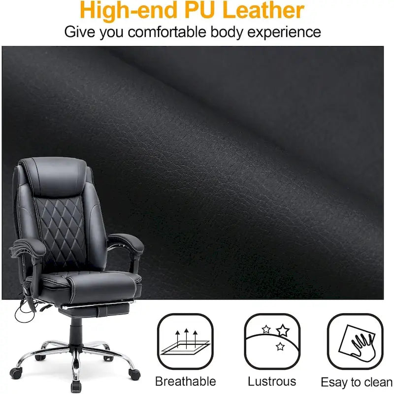 Fauteuil de bureau de direction ergonomique et chauffant