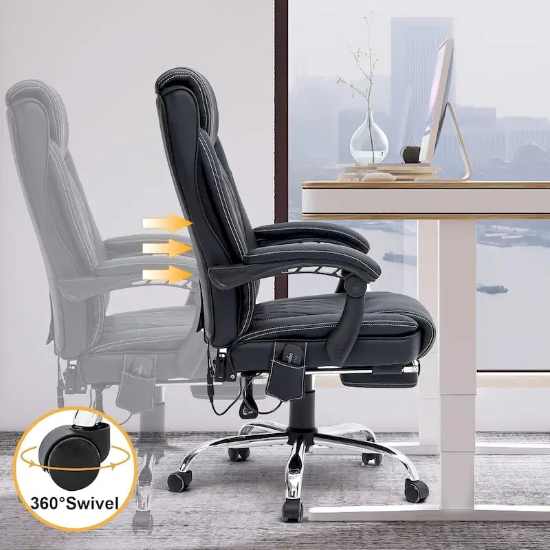 Fauteuil de bureau de direction ergonomique et chauffant