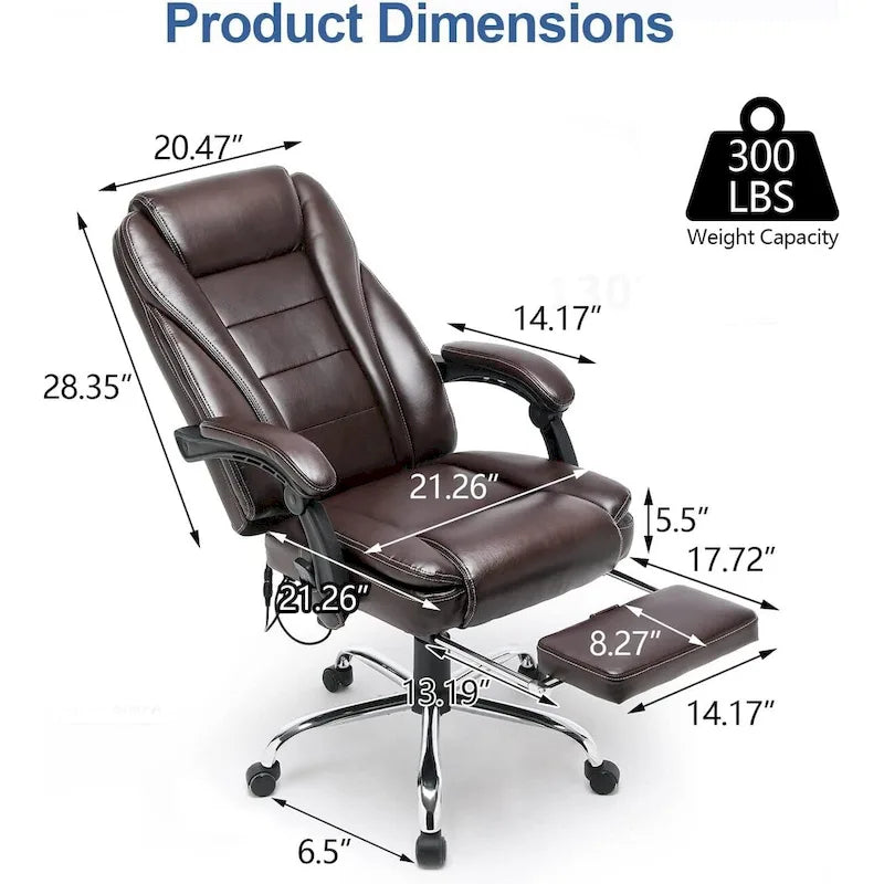 Fauteuil de bureau de direction ergonomique et chauffant