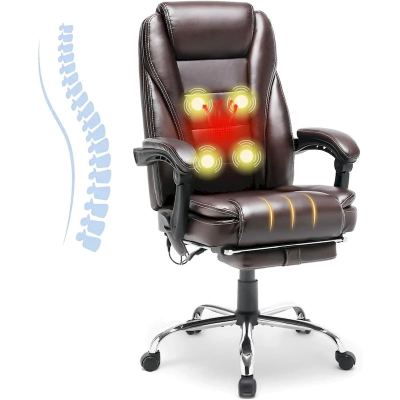 Fauteuil de bureau de direction ergonomique et chauffant