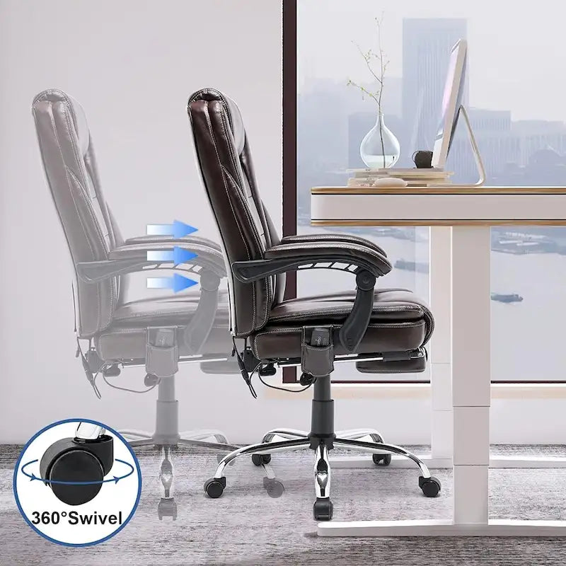 Fauteuil de bureau de direction ergonomique et chauffant