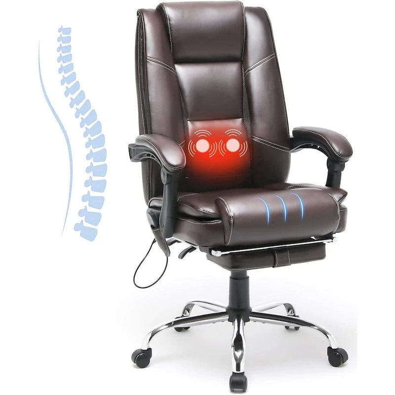 Fauteuil de bureau de direction ergonomique et chauffant