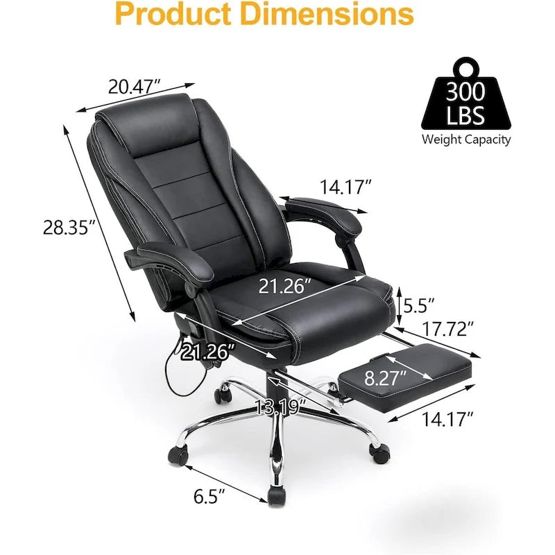 Fauteuil de bureau de direction ergonomique et chauffant