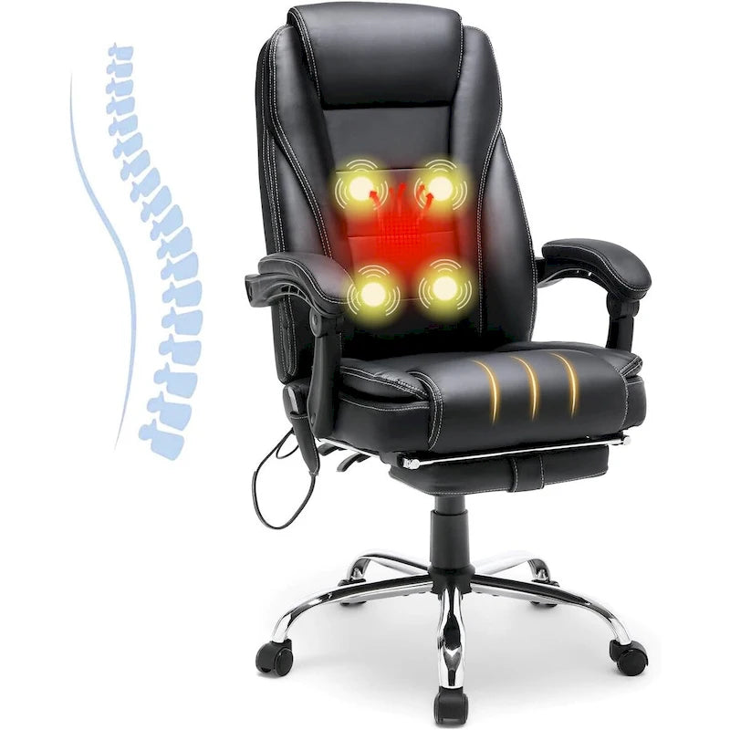 Fauteuil de bureau de direction ergonomique et chauffant
