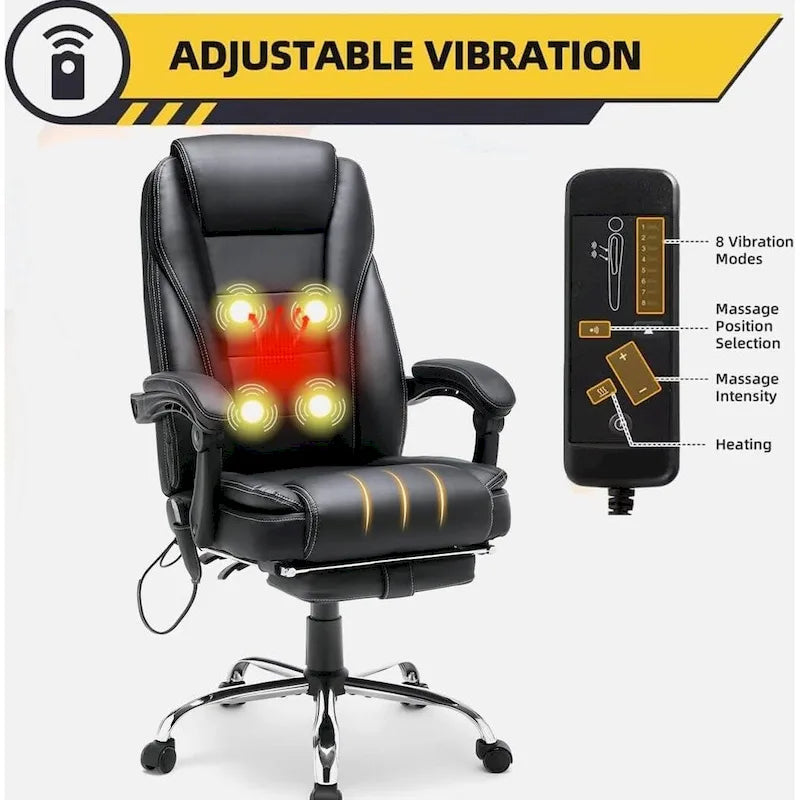 Fauteuil de bureau de direction ergonomique et chauffant