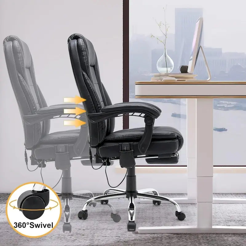 Fauteuil de bureau de direction ergonomique et chauffant
