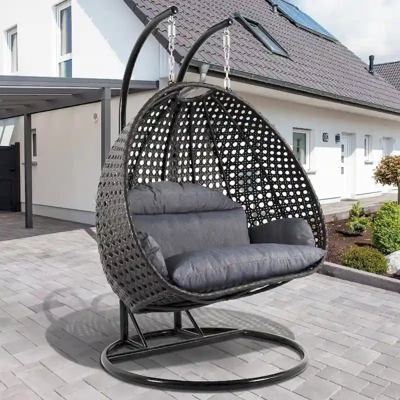 Chaise suspendue double avec support