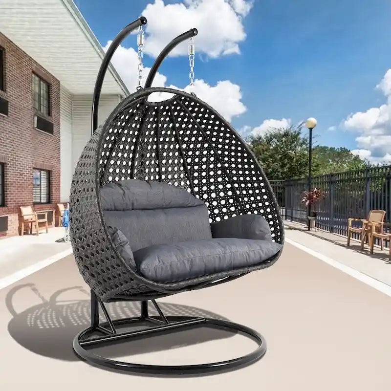 Chaise suspendue double avec support