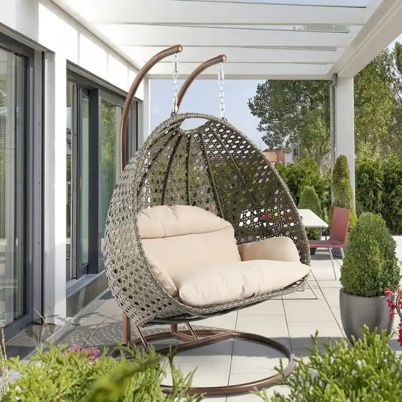 Chaise suspendue double avec support