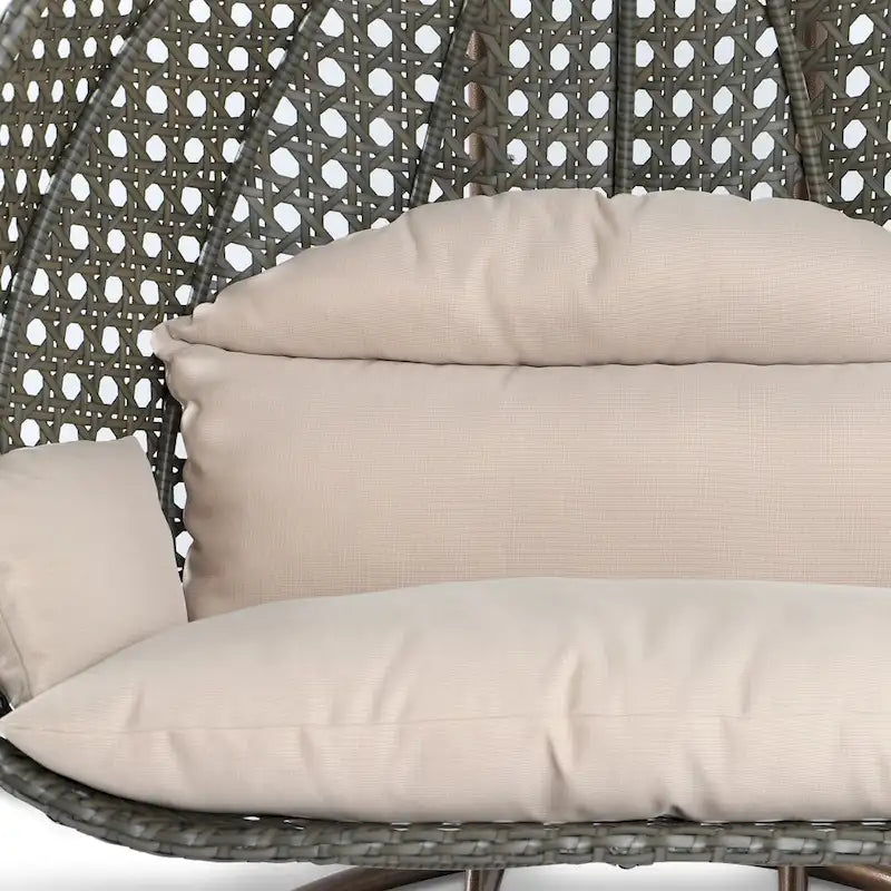 Chaise suspendue double avec support