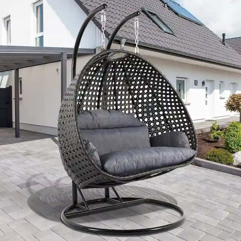 Chaise suspendue double avec support