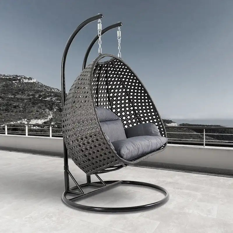 Chaise suspendue double avec support