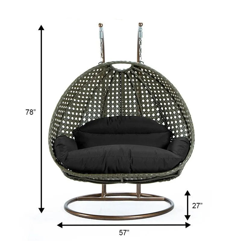 Chaise suspendue double avec support