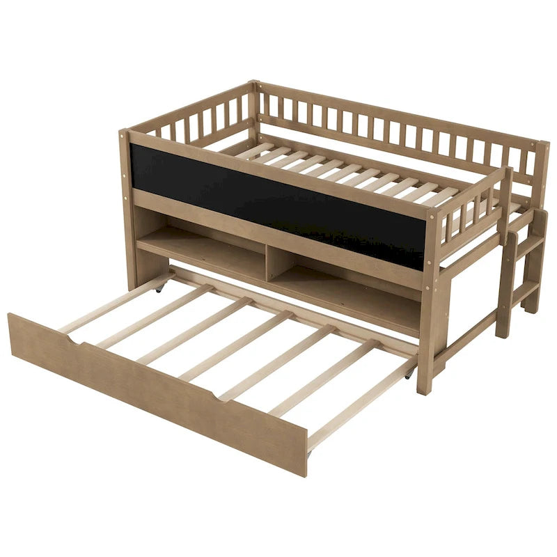 Lit simple bas avec sommier gigogne