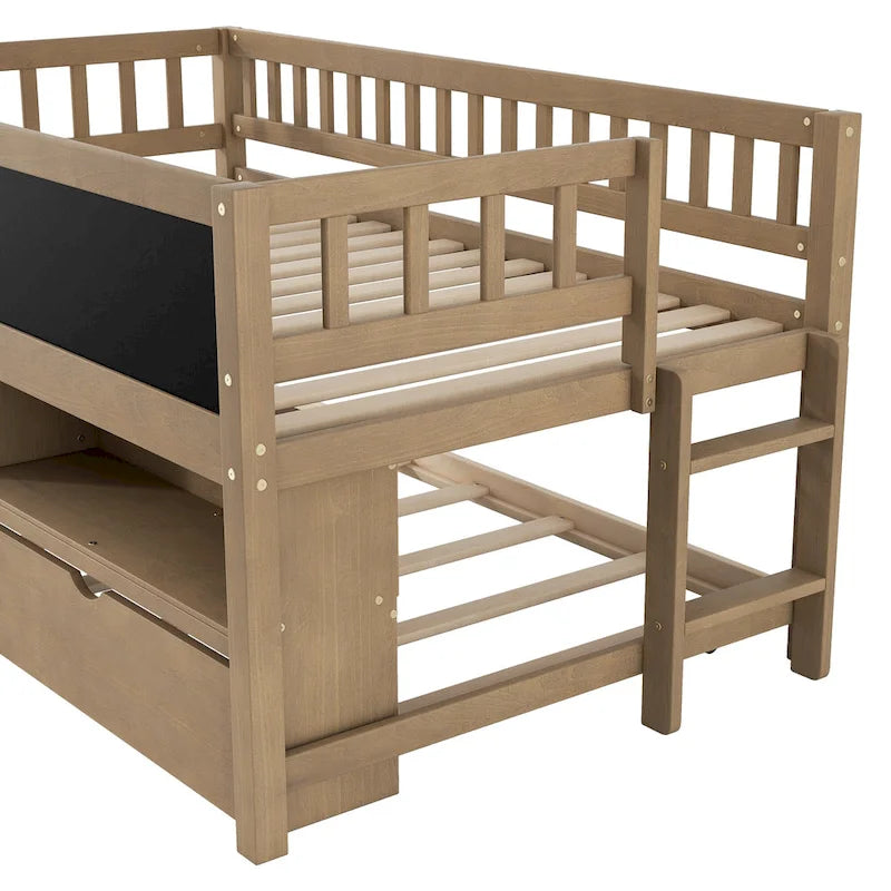 Lit simple bas avec sommier gigogne