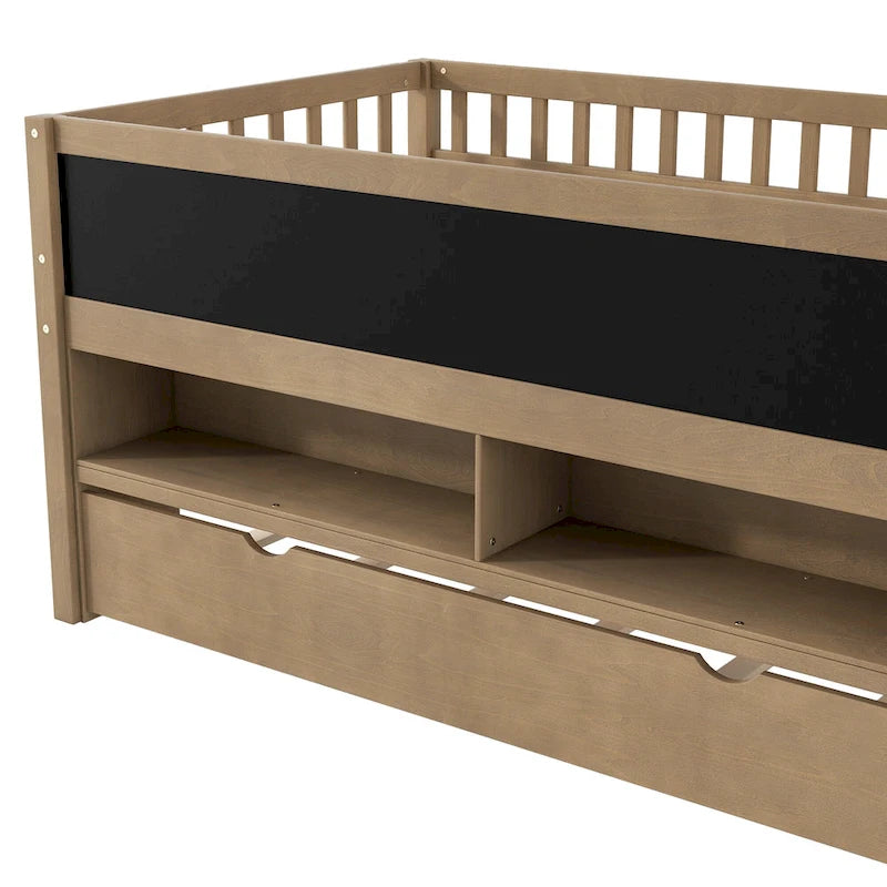 Lit simple bas avec sommier gigogne