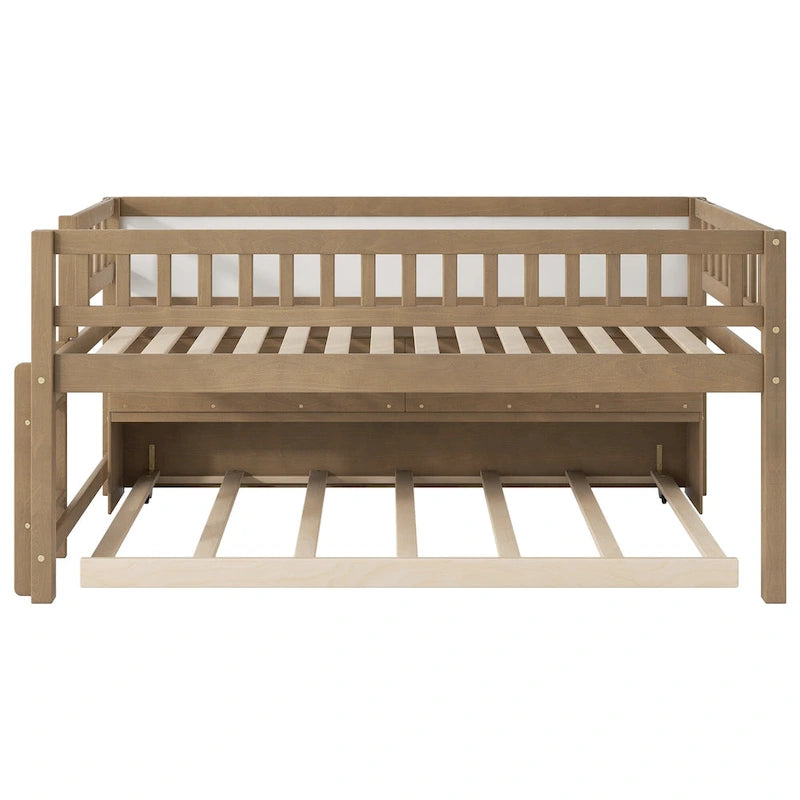 Lit simple bas avec sommier gigogne