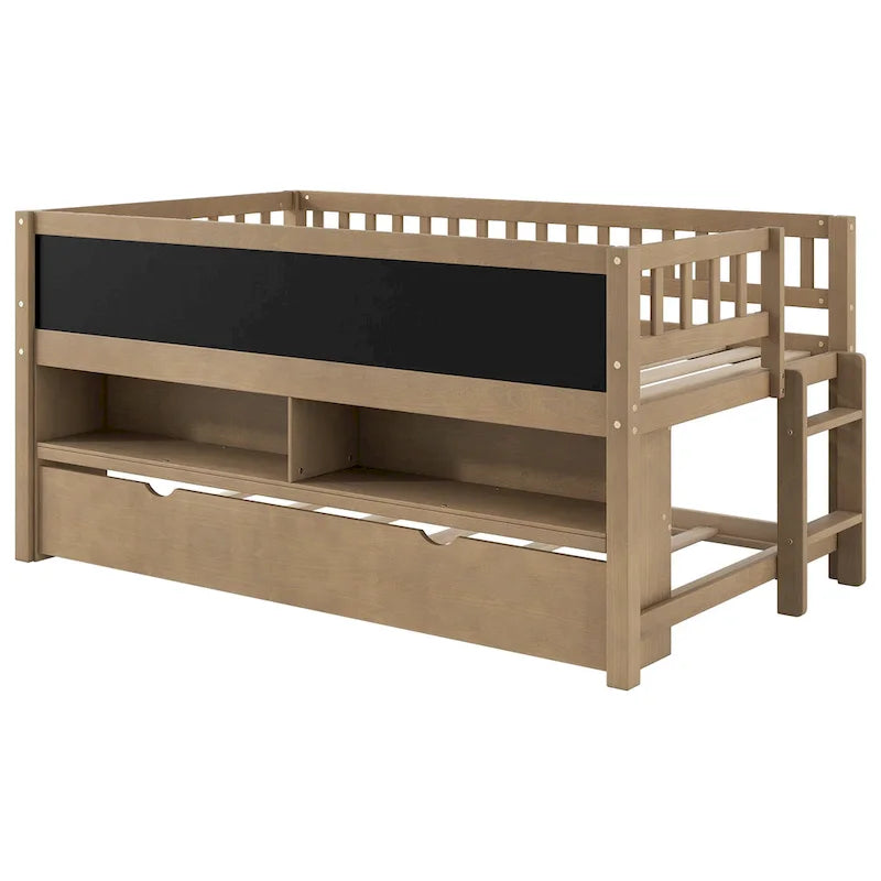 Lit simple bas avec sommier gigogne